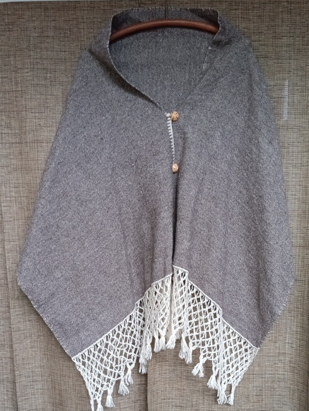 Boho Wool Poncho Stole